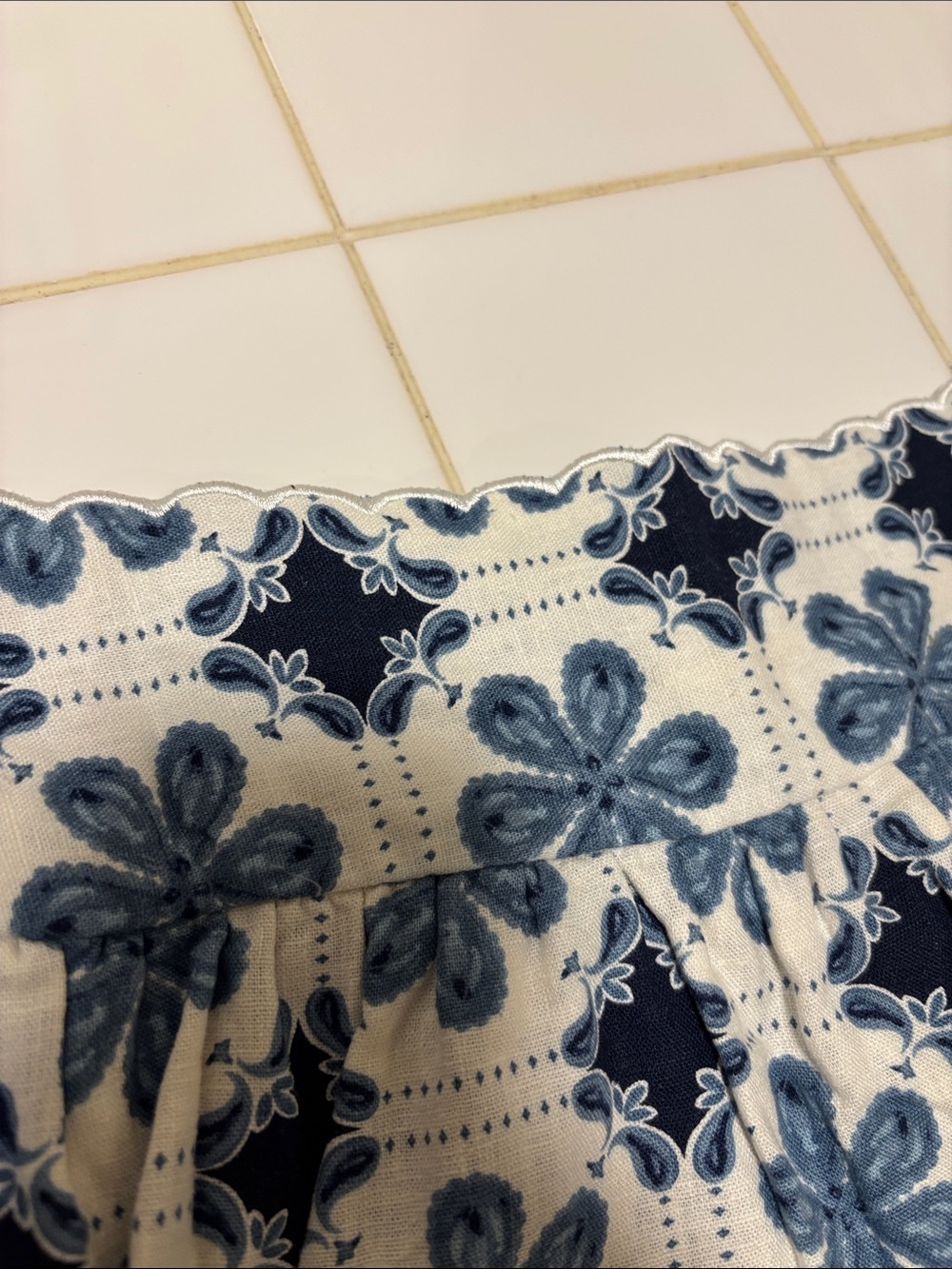 Women's Blue Floral Tie-Strap Skirt Set - Picture 8 of 9